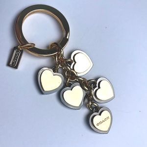 Coach Heart Keychain